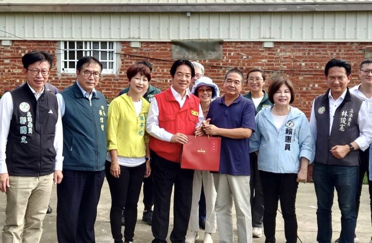 臺南市長黃偉哲陪同賴清德總統視察新營區災後復建情形